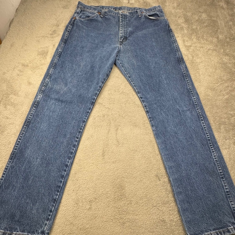 Wrangler Jeans Men 38x32 Blue Excellent Cowboy Cut Original Fit 13MWZDD Straight